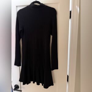 Black Long Sleeve turtleneck sweater dress